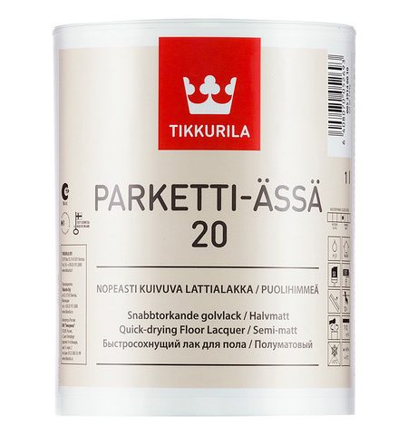 Tikkurila Parketti Assa / Тиккурила Паркетти Ясся лак для пола полуматовый