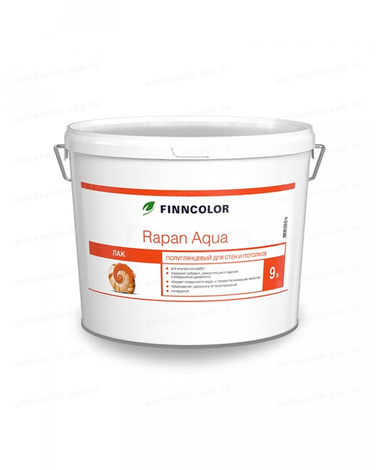 Finncolor Rapan Aqua / Финнколор Рапан Аква водный лак антисептик полуглянцевый