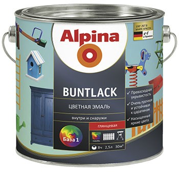 Alpina Buntlack / Альпина Бунлак эмаль универсальная глянцевая