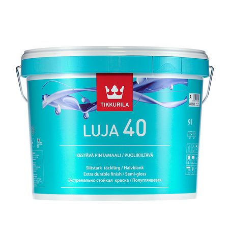 Tikkurila Luja 40 / Тиккурила Луя 40 полуглянцевая краска влагостойкая