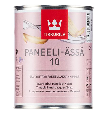 Tikkurila Paneeli Assa 10 / Тиккурила Панеля Ясся 10 лак для стен акриловый матовый