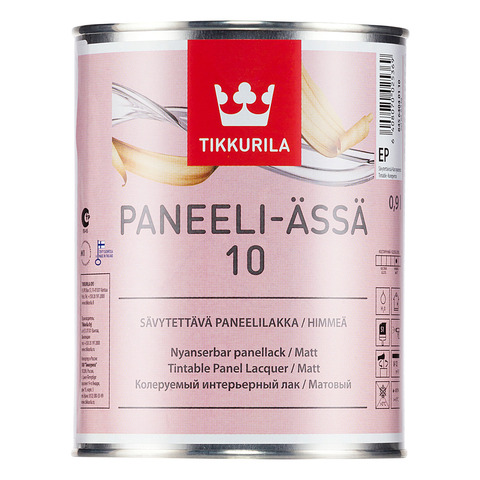 Tikkurila Paneeli Assa 10 / Тиккурила Панеля Ясся 10 лак для стен акриловый матовый