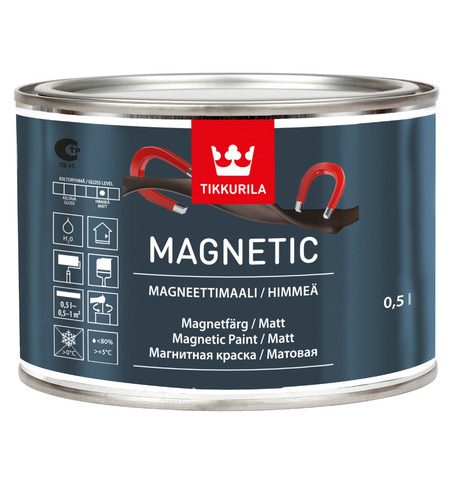 Tikkurila Magnetic / Тиккурила Магнетик специальная краска для придания поверхности магнитного эффекта