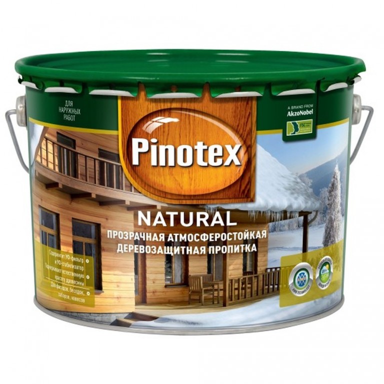 Pinotex Natural / Пинотекс Натурал прозрачная пропитка для древесины