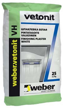 weber.vetonit  VH / Ветонит шпаклевка цементная для влажных помещений