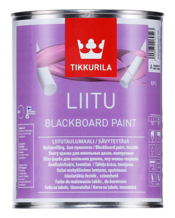 Tikkurila Liitu / Тиккурила Лииту грифельная краска черная и база под колеровку