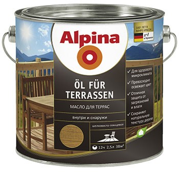 Alpina Öl für Terrassen / Альпина масло для терасс водорастворимое