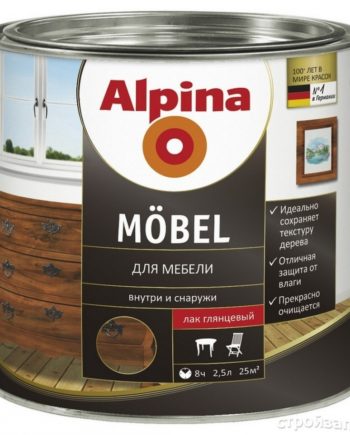 Alpina Möbel / Альпина Мебель лак алкидный для мебели шелковисто матовый