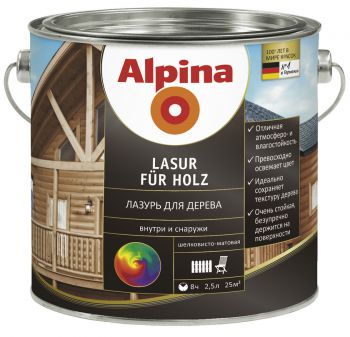 Alpina Lasur Fur Holz / Альпина защитная лазурь для дерева