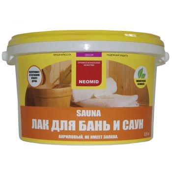 Neomid Sauna / Неомид Сауна акриловый лак для бань и саун